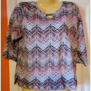 No brand Knit multicolored‎ geometric patterned women's top S